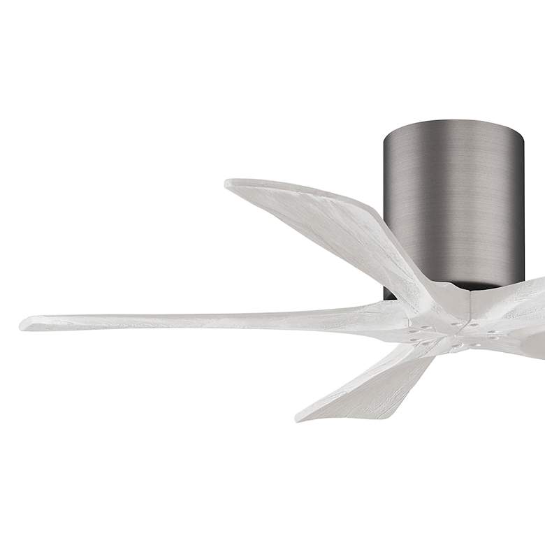 Image 3 42" Matthews Irene-5H Pewter and White Hugger Ceiling Fan with Remote more views