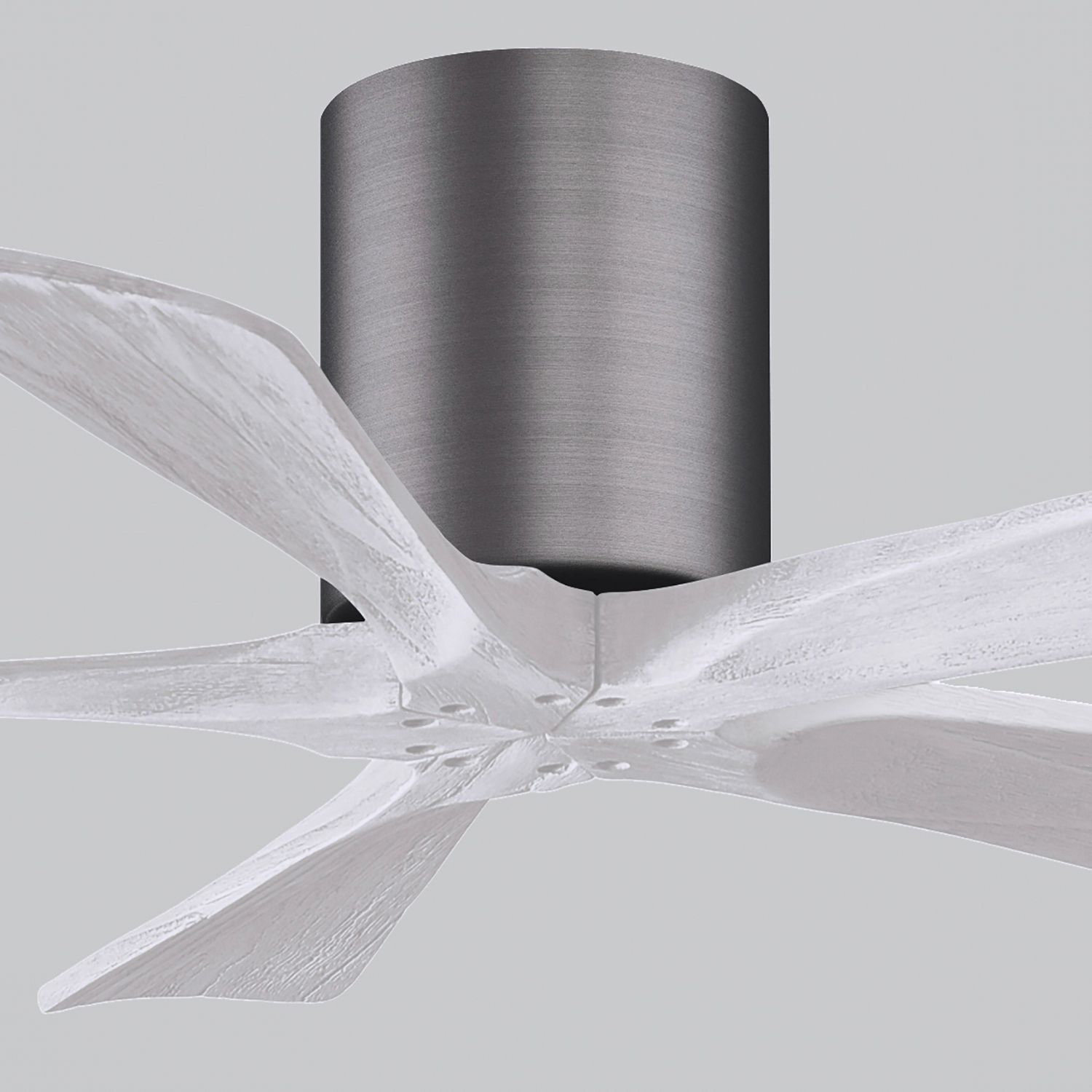 Image 7 42" Matthews Irene-5H Pewter and White Hugger Ceiling Fan with Remote more views