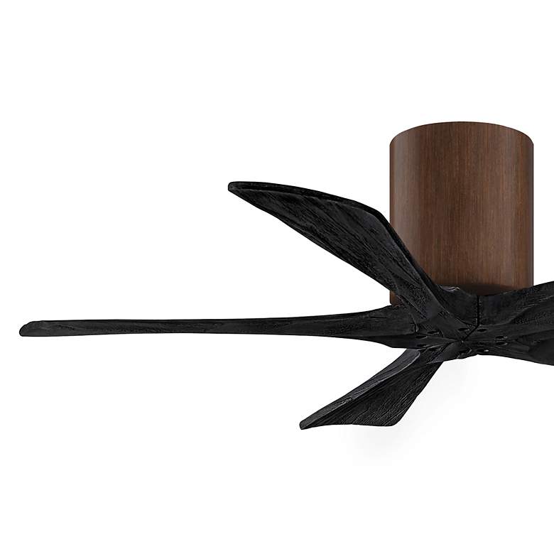 Image 3 42" Matthews Irene-5H Walnut and Black Hugger Ceiling Fan with Remote more views