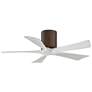 42" Matthews Irene-5H Walnut and White Hugger Ceiling Fan with Remote