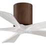 42" Matthews Irene-5H Walnut and White Hugger Ceiling Fan with Remote