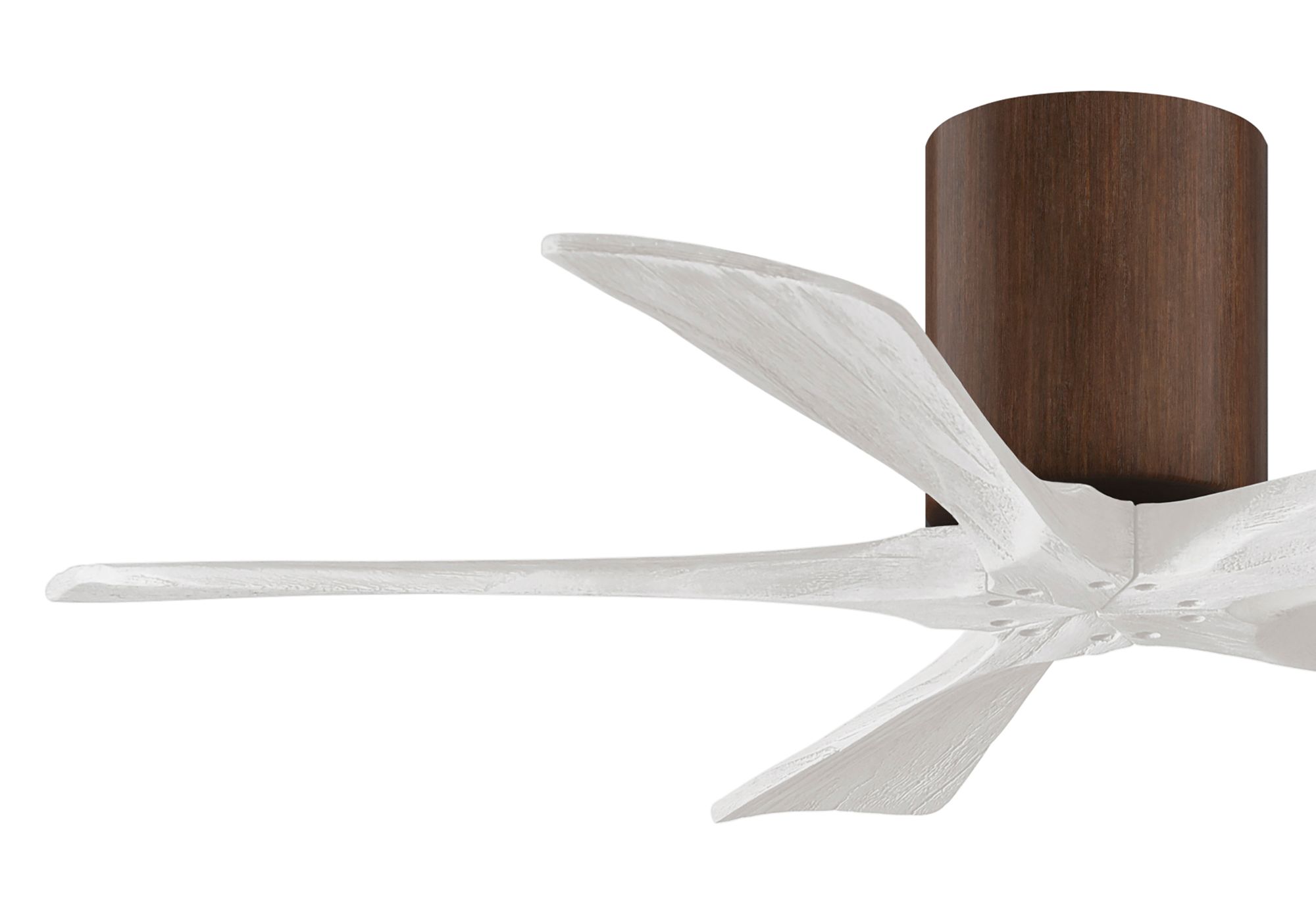Image 3 42" Matthews Irene-5H Walnut and White Hugger Ceiling Fan with Remote more views