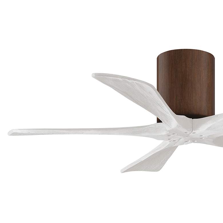 Image 3 42" Matthews Irene-5H Walnut and White Hugger Ceiling Fan with Remote more views