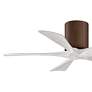 42" Matthews Irene-5H Walnut and White Hugger Ceiling Fan with Remote