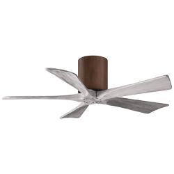 42" Matthews Irene-5H Walnut Barnwood Hugger Ceiling Fan with Remote