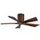 42" Matthews Irene-5H Walnut Damp Rated Hugger Ceiling Fan with Remote