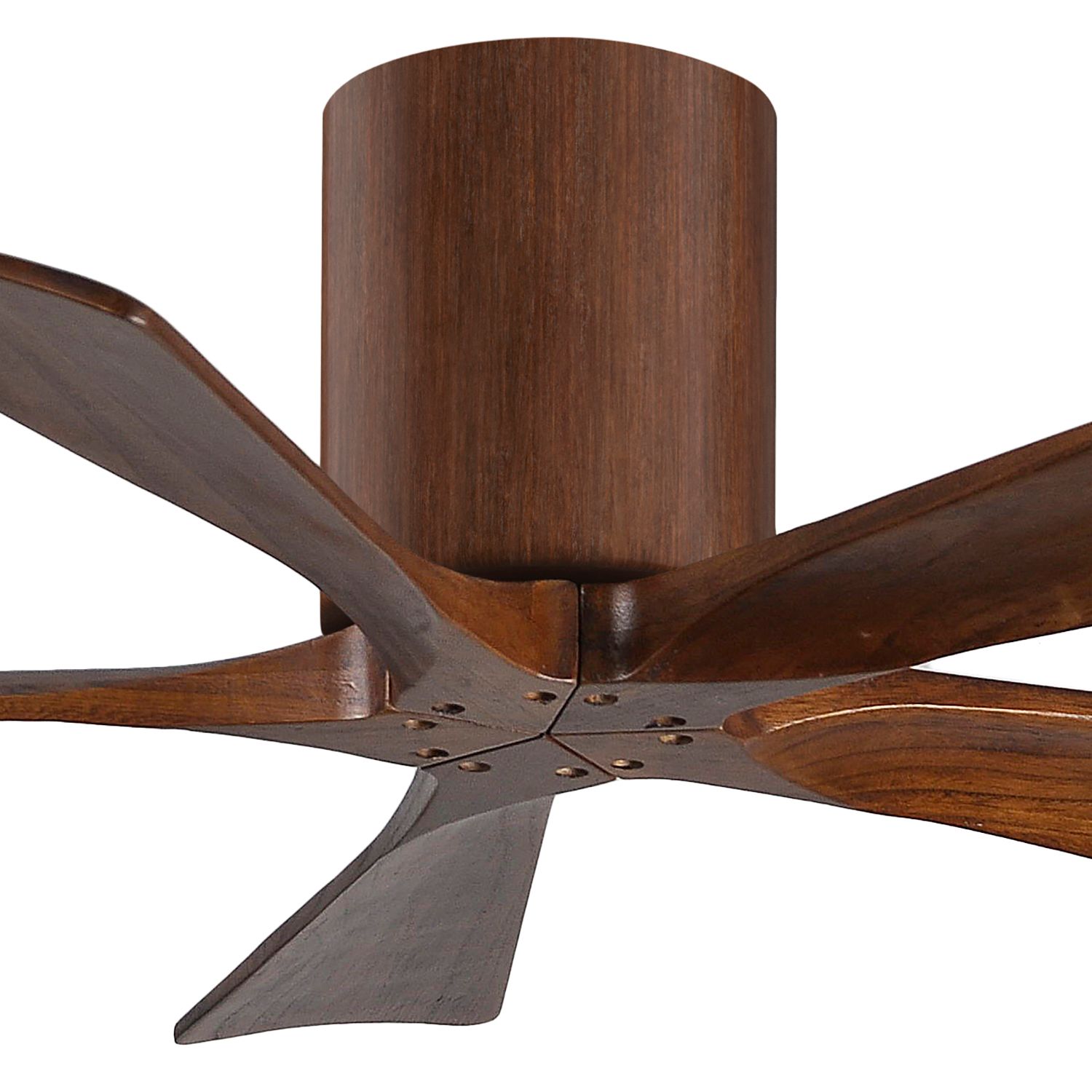 Image 2 42" Matthews Irene-5H Walnut Damp Rated Hugger Ceiling Fan with Remote more views