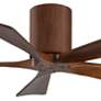 42" Matthews Irene-5H Walnut Damp Rated Hugger Ceiling Fan with Remote