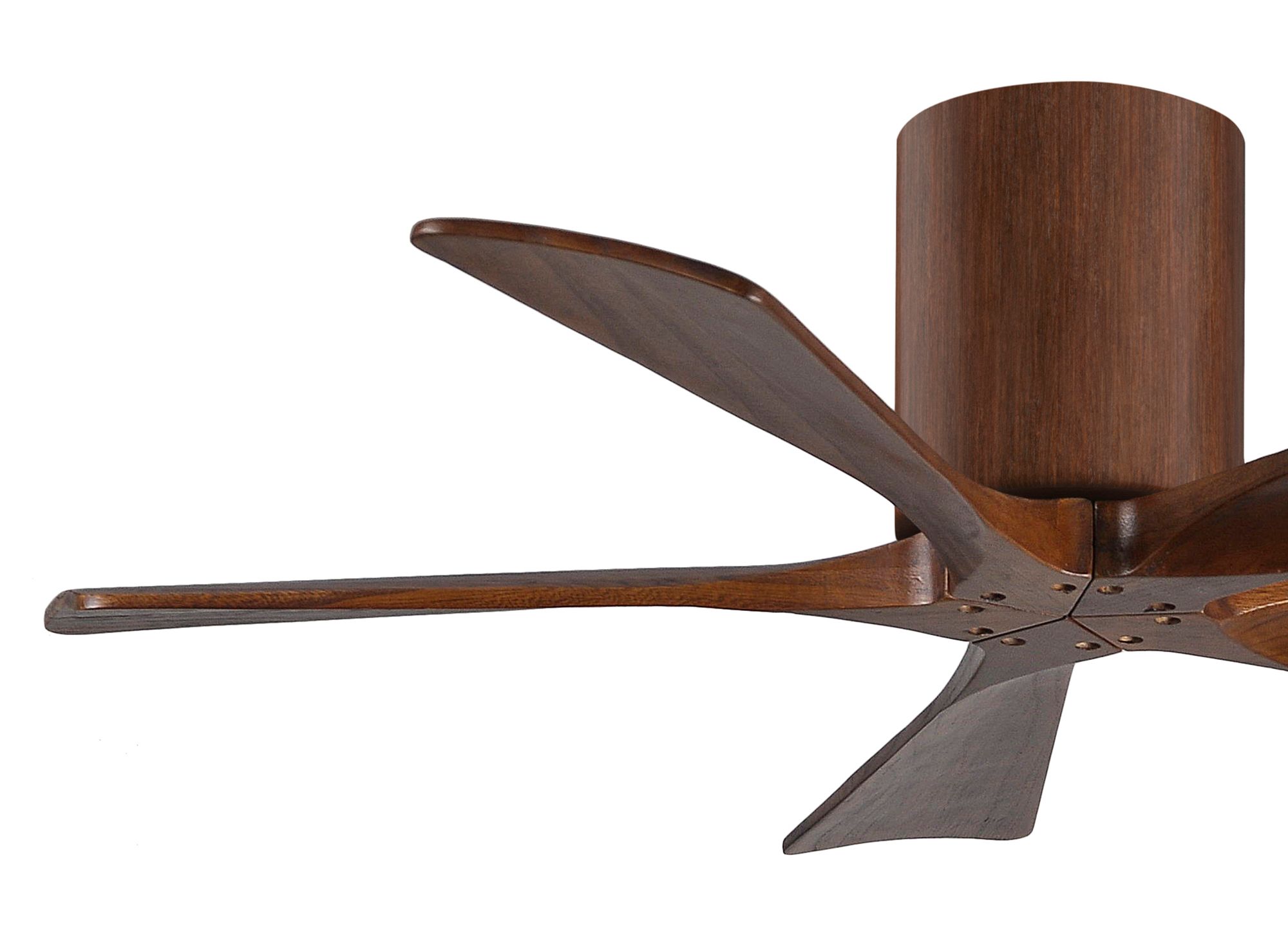 Image 3 42" Matthews Irene-5H Walnut Damp Rated Hugger Ceiling Fan with Remote more views