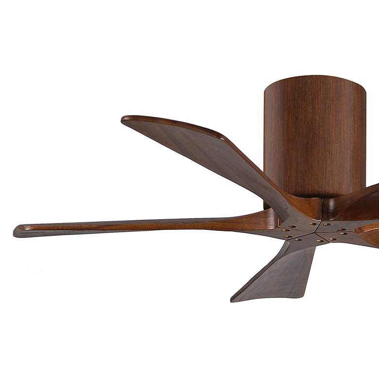 Image 3 42" Matthews Irene-5H Walnut Damp Rated Hugger Ceiling Fan with Remote more views