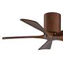 42" Matthews Irene-5H Walnut Damp Rated Hugger Ceiling Fan with Remote