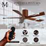 42" Matthews Irene-5H Walnut Damp Rated Hugger Ceiling Fan with Remote