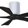 2_42" Matthews Irene-5H White and Black Hugger Ceiling Fan with Remote more views
