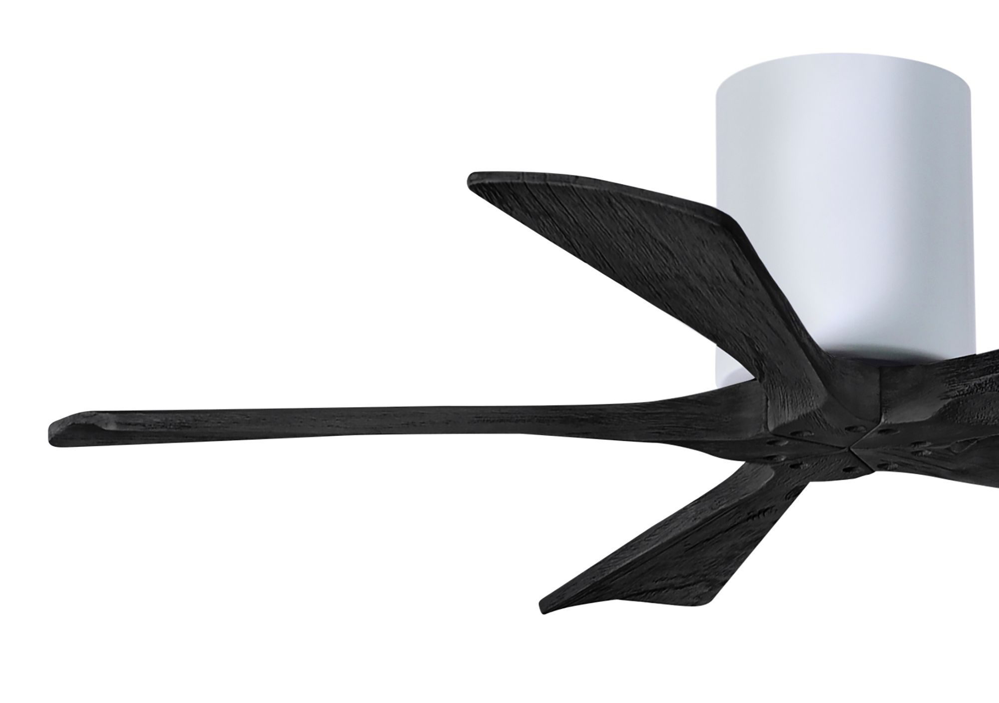 Image 3 42" Matthews Irene-5H White and Black Hugger Ceiling Fan with Remote more views