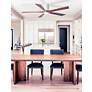 42" Matthews Irene-5H White and Walnut Hugger Ceiling Fan with Remote