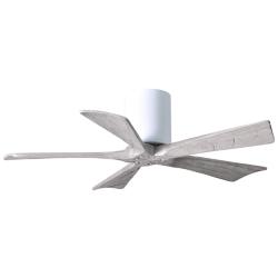 42" Matthews Irene-5H White Barnwood Hugger Ceiling Fan with Remote
