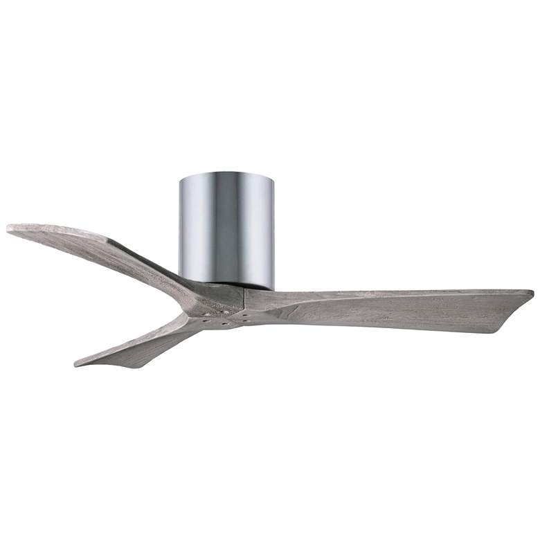 Image 1 42" Matthews Irene Chrome Barnwood 3-Blade Ceiling Fan with Remote