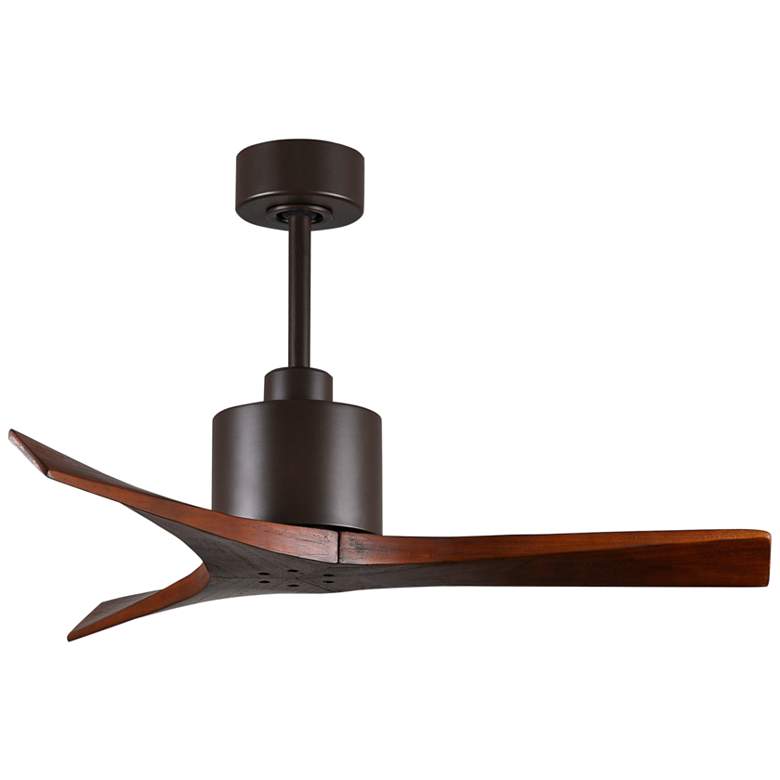 Image 2 42" Matthews Mollywood Bronze Walnut Outdoor Ceiling Fan with Remote