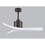 6_42" Matthews Mollywood Bronze White Damp Rated Ceiling Fan with Remote more views