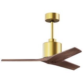 42" Matthews Mollywood Brushed Brass Wood Finish Ceiling Fan 42" Matthews Mollywood Brushed Brass Wood Finish Ceiling Fan