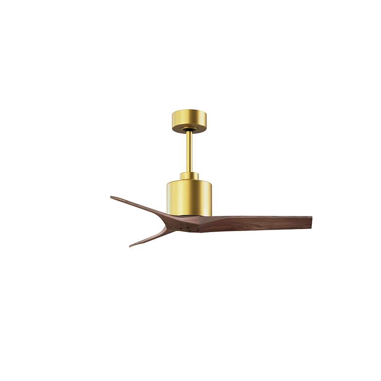 Image 2 42" Matthews Mollywood Brushed Brass Wood Finish Ceiling Fan more views