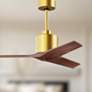 4_42" Matthews Mollywood Brushed Brass Wood Finish Ceiling Fan more views