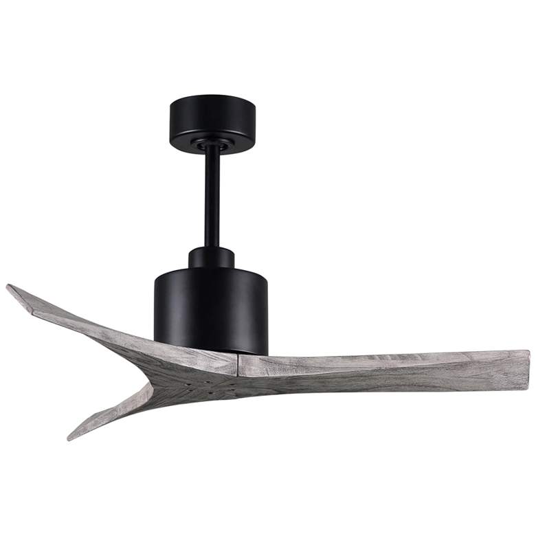 Image 2 42 inch Matthews Mollywood Matte Black Barnwood Ceiling Fan with Remote
