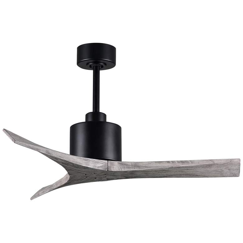 Image 2 42" Matthews Mollywood Matte Black Barnwood Ceiling Fan with Remote