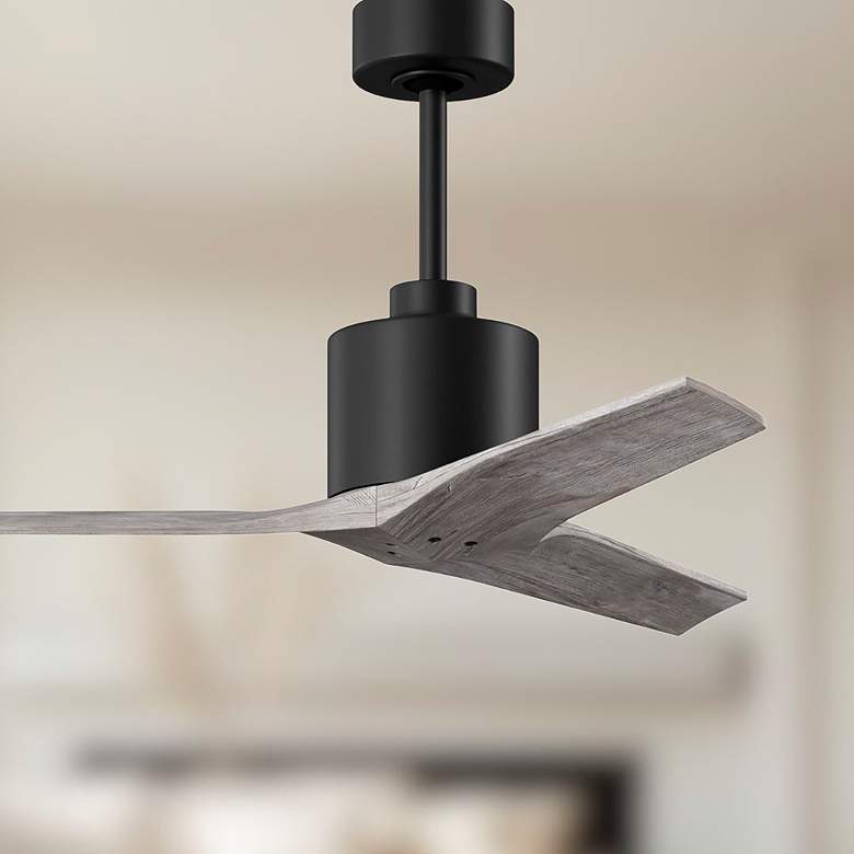 Image 6 42" Matthews Mollywood Matte Black Barnwood Ceiling Fan with Remote more views