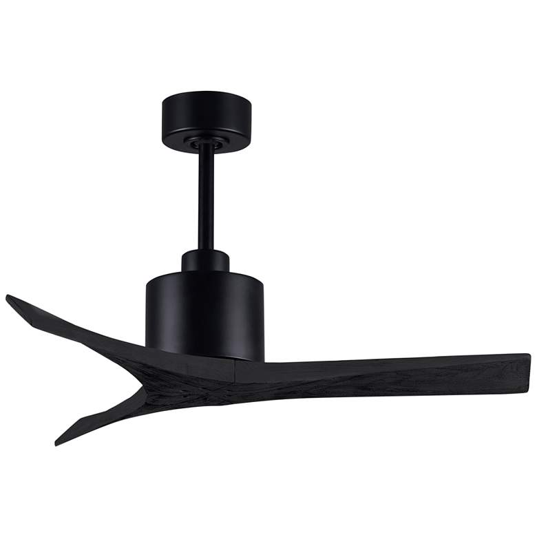 Image 2 42 inch Matthews Mollywood Matte Black Outdoor Ceiling Fan with Remote