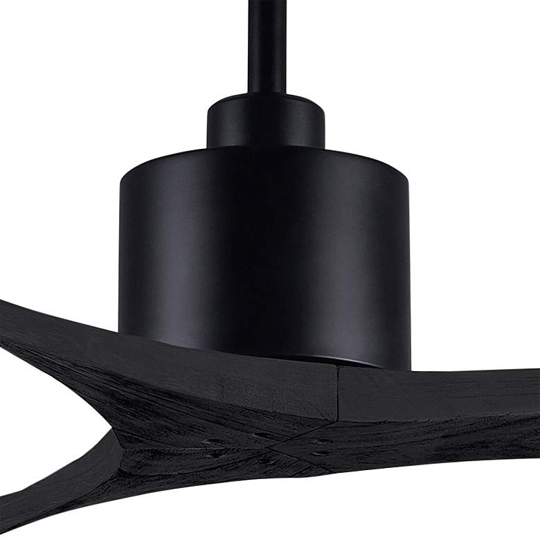 Image 3 42" Matthews Mollywood Matte Black Outdoor Ceiling Fan with Remote more views