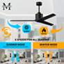 7_42" Matthews Mollywood Matte Black Outdoor Ceiling Fan with Remote more views