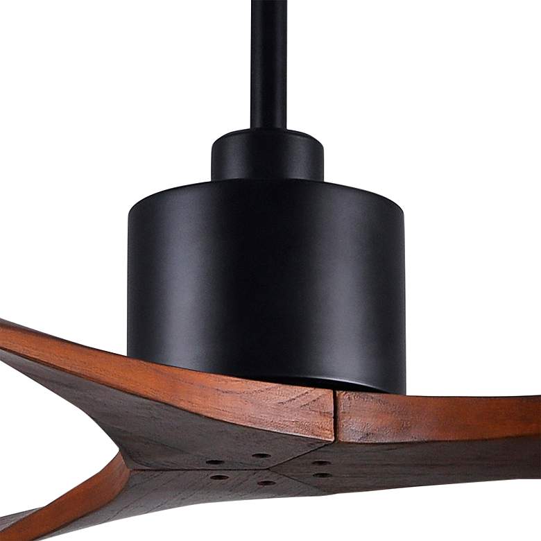 Image 3 42" Matthews Mollywood Matte Black Walnut Damp Ceiling Fan with Remote more views