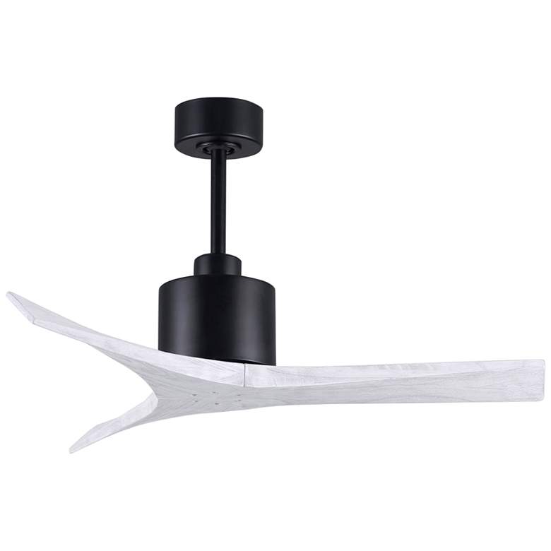 Image 2 42" Matthews Mollywood Matte Black White Damp Rated Fan with Remote