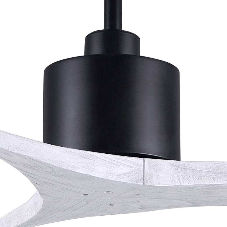 Image 3 42" Matthews Mollywood Matte Black White Damp Rated Fan with Remote more views