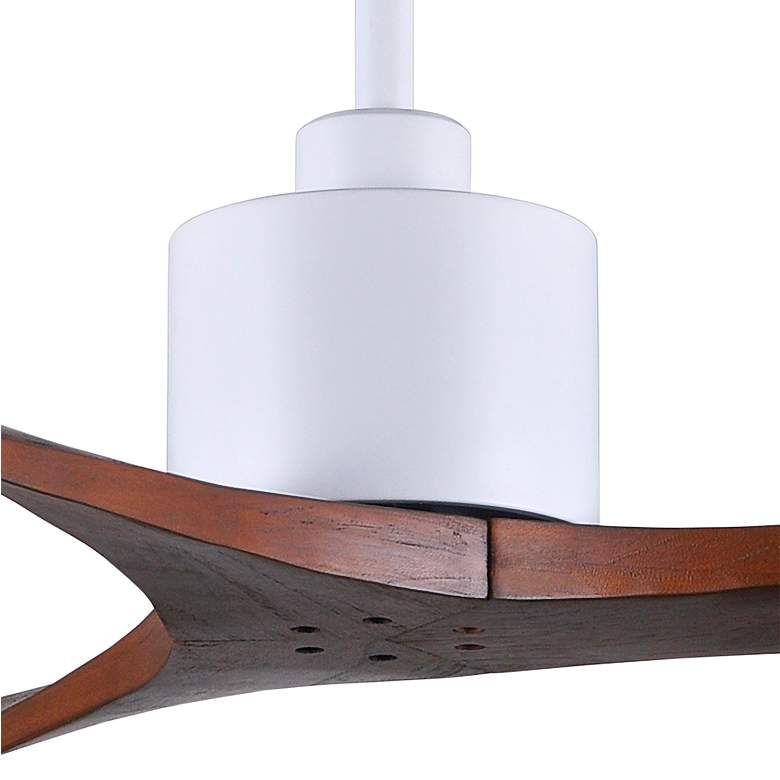 Image 3 42" Matthews Mollywood Matte White and Walnut Ceiling Fan with Remote more views