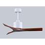 6_42" Matthews Mollywood Matte White and Walnut Ceiling Fan with Remote more views
