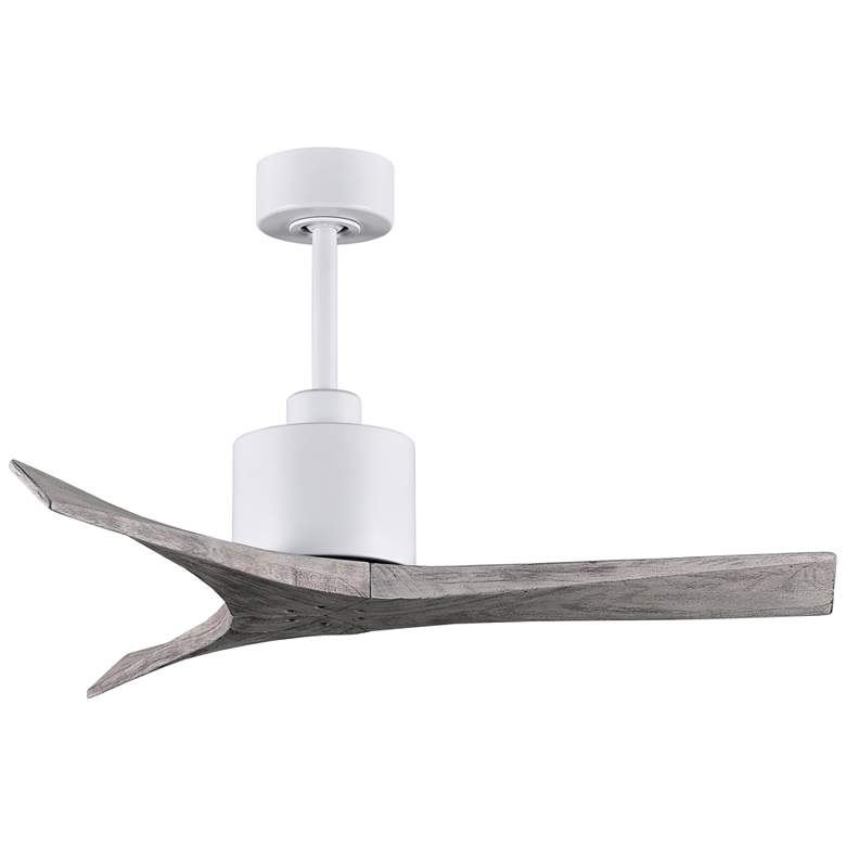 Image 2 42" Matthews Mollywood Matte White Barnwood Damp Fan with Remote