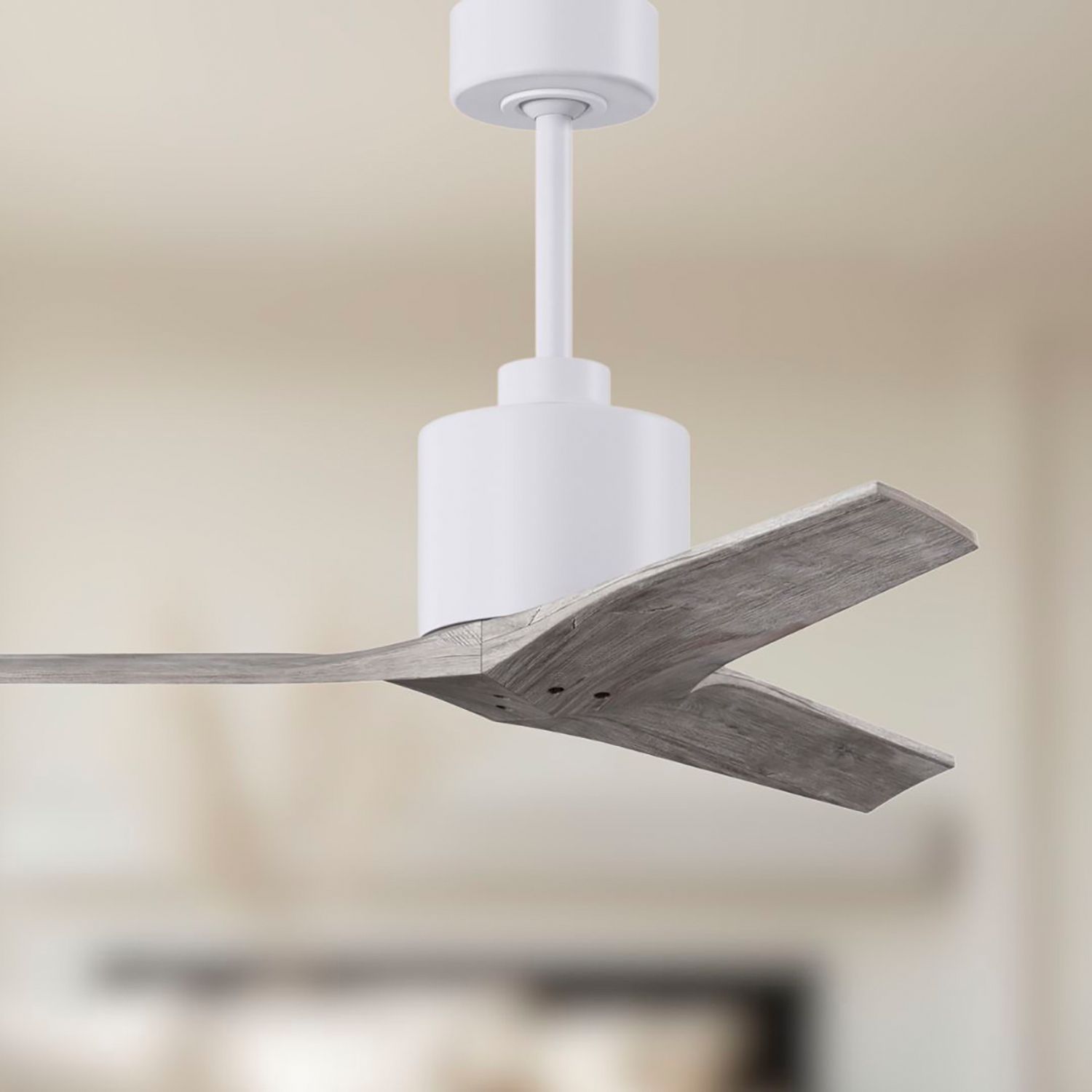 Image 5 42" Matthews Mollywood Matte White Barnwood Damp Fan with Remote more views