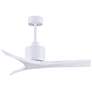 42" Matthews Mollywood Matte White Ceiling Fan with Remote