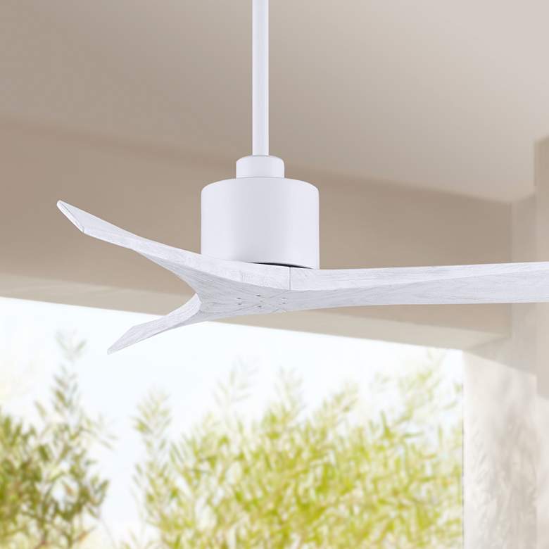 Image 1 42" Matthews Mollywood Matte White Ceiling Fan with Remote