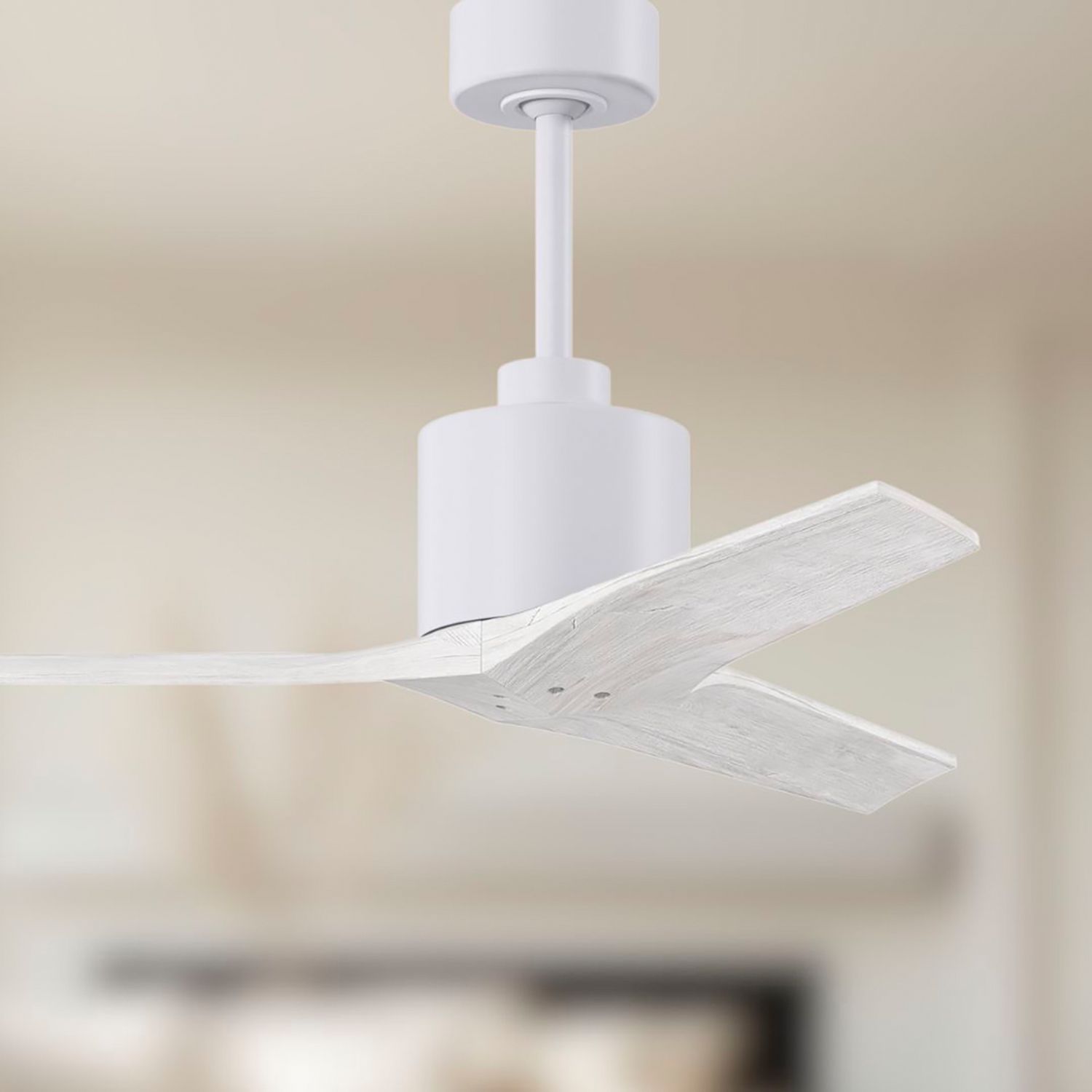 Image 5 42" Matthews Mollywood Matte White Ceiling Fan with Remote more views