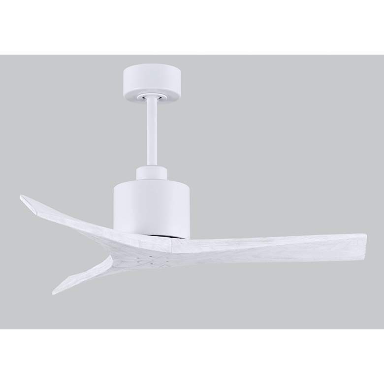 Image 6 42" Matthews Mollywood Matte White Ceiling Fan with Remote more views