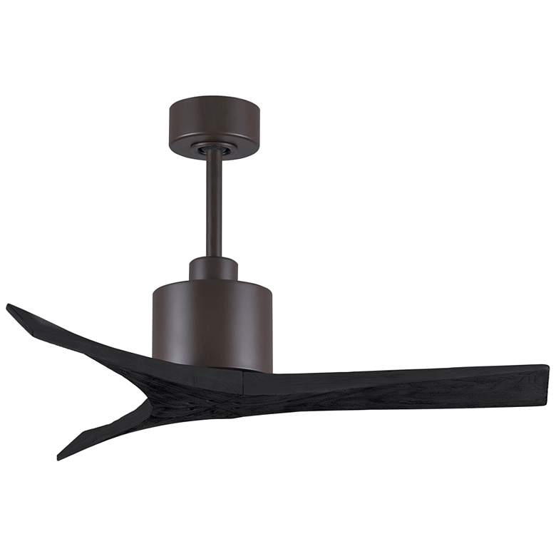 Image 2 42" Matthews Mollywood Textured Bronze Black Outdoor Fan with Remote