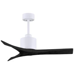 42&quot; Matthews Mollywood White and Black Damp Rated Fan with Remote