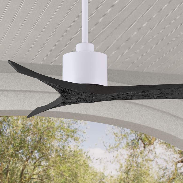 Image 1 42" Matthews Mollywood White and Black Damp Rated Fan with Remote