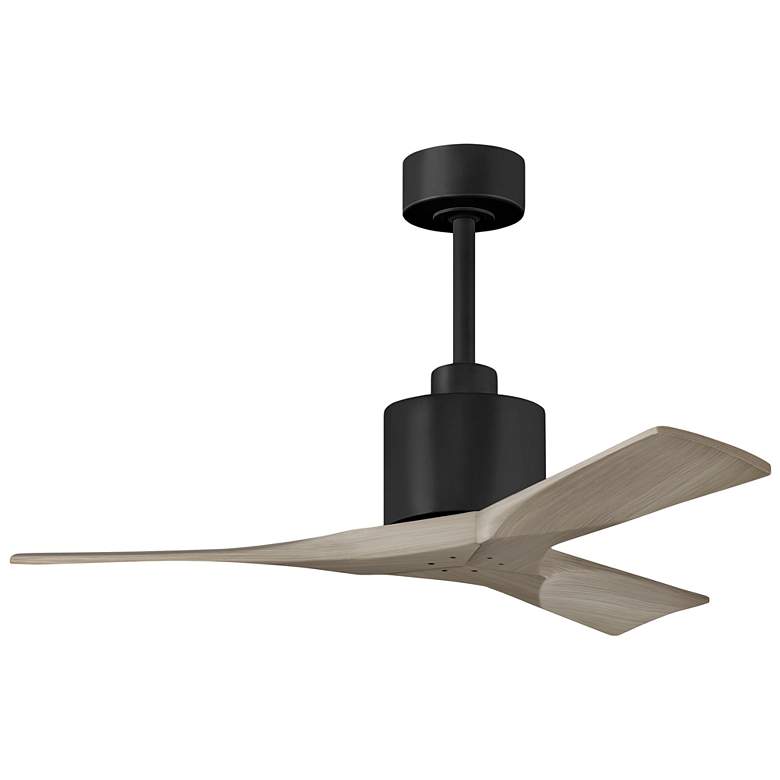 Image 1 42 inch Matthews Nan Black and Gray Ash Outdoor Ceiling Fan with Remote