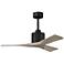 42" Matthews Nan Black and Gray Ash Outdoor Ceiling Fan with Remote