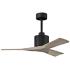 42" Matthews Nan Black and Gray Ash Outdoor Ceiling Fan with Remote