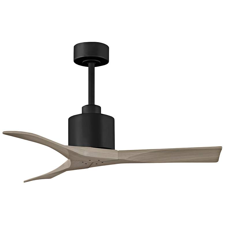 Image 3 42" Matthews Nan Black and Gray Ash Outdoor Ceiling Fan with Remote more views